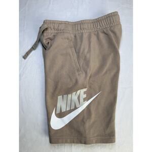 Nike Sportswear Club Graphic Shorts Khaki/Beige Boys Youth Large